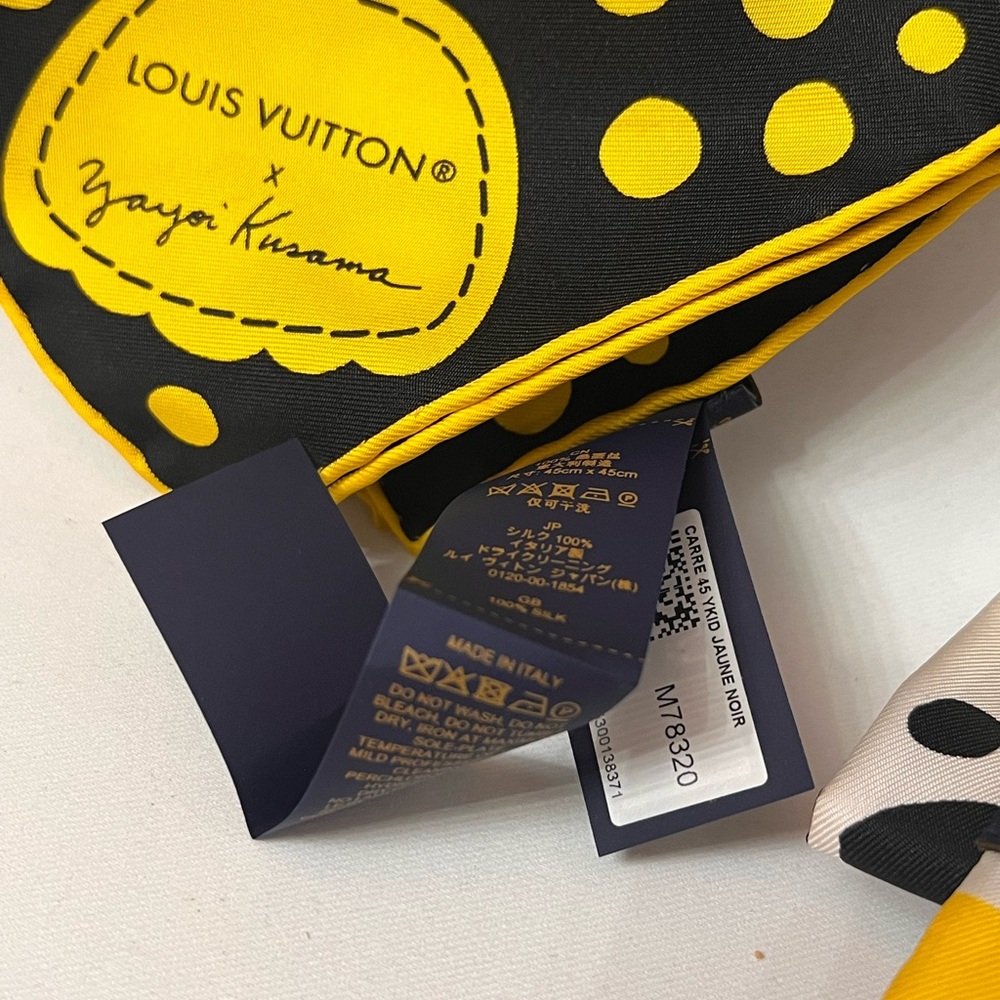 Louis Vuitton Yellow Polka Dot Bandeau & Square set - Picture 6 of 6